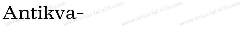 Antikva字体转换