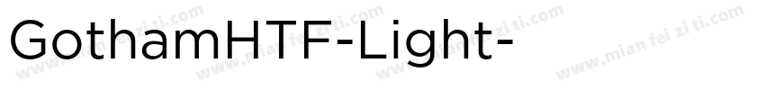 GothamHTF-Light字体转换