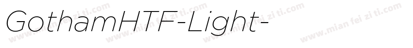 GothamHTF-Light字体转换