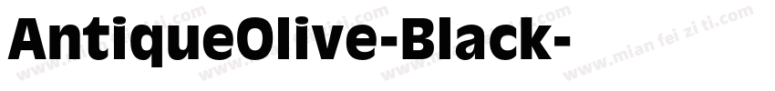 AntiqueOlive-Black字体转换