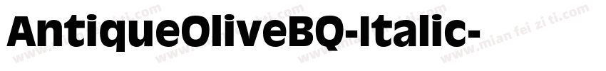 AntiqueOliveBQ-Italic字体转换