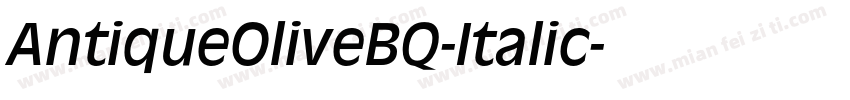 AntiqueOliveBQ-Italic字体转换