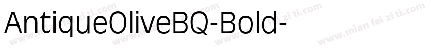 AntiqueOliveBQ-Bold字体转换