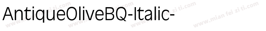 AntiqueOliveBQ-Italic字体转换