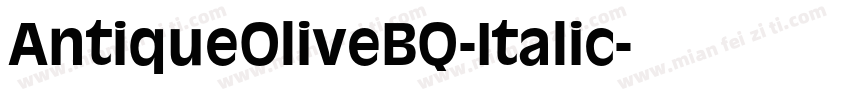 AntiqueOliveBQ-Italic字体转换