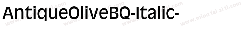 AntiqueOliveBQ-Italic字体转换