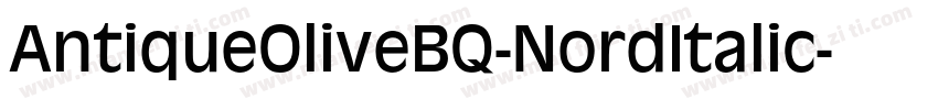 AntiqueOliveBQ-NordItalic字体转换