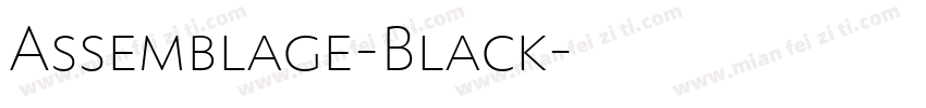 Assemblage-Black字体转换