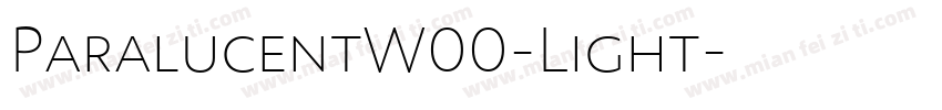 ParalucentW00-Light字体转换