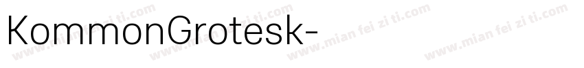 KommonGrotesk字体转换