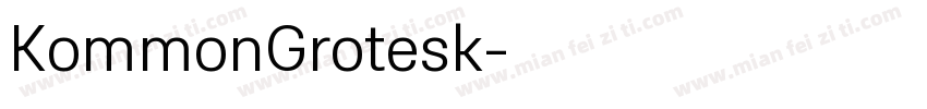 KommonGrotesk字体转换