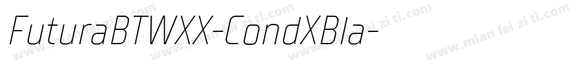 FuturaBTWXX-CondXBla字体转换