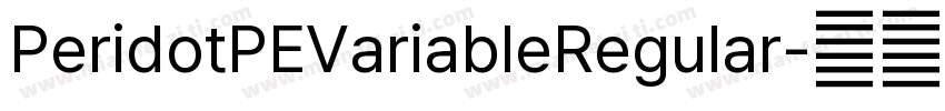 PeridotPEVariableRegular字体转换