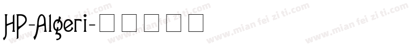 HP-Algeri字体转换