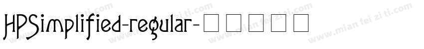 HPSimplified-regular字体转换