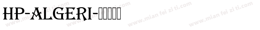 HP-Algeri字体转换
