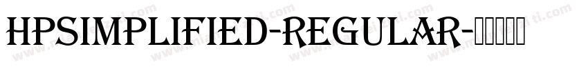 HPSimplified-regular字体转换