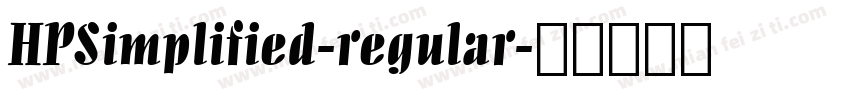HPSimplified-regular字体转换