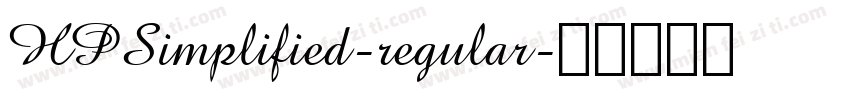 HPSimplified-regular字体转换