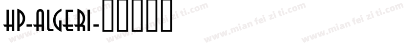 HP-Algeri字体转换