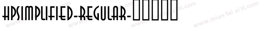 HPSimplified-regular字体转换