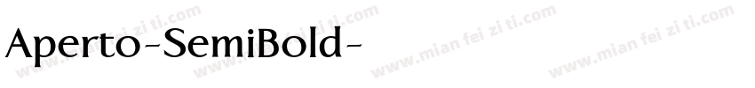 Aperto-SemiBold字体转换