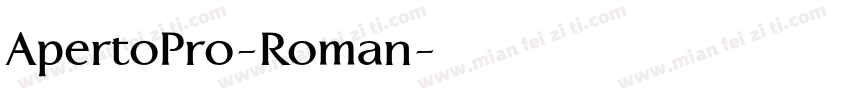 ApertoPro-Roman字体转换