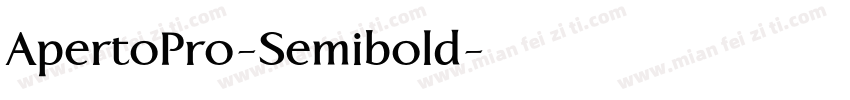 ApertoPro-Semibold字体转换
