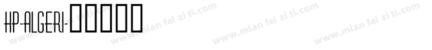 HP-Algeri字体转换