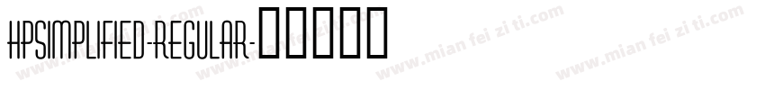 HPSimplified-regular字体转换