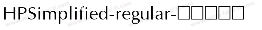 HPSimplified-regular字体转换