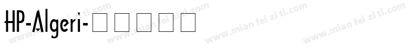 HP-Algeri字体转换