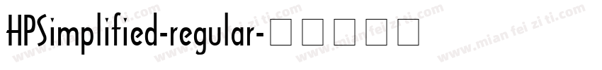 HPSimplified-regular字体转换