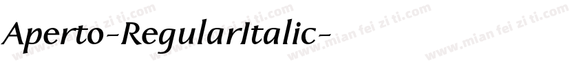 Aperto-RegularItalic字体转换