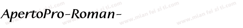 ApertoPro-Roman字体转换