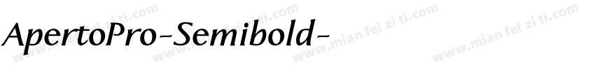 ApertoPro-Semibold字体转换