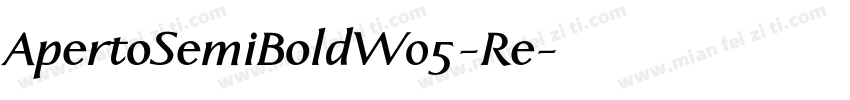 ApertoSemiBoldW05-Re字体转换