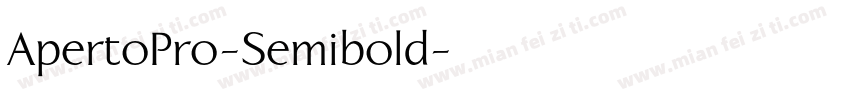 ApertoPro-Semibold字体转换