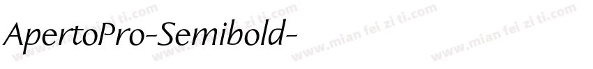 ApertoPro-Semibold字体转换