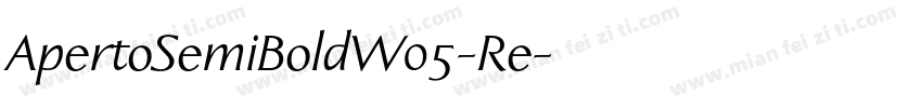ApertoSemiBoldW05-Re字体转换