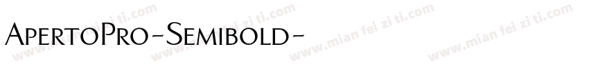 ApertoPro-Semibold字体转换