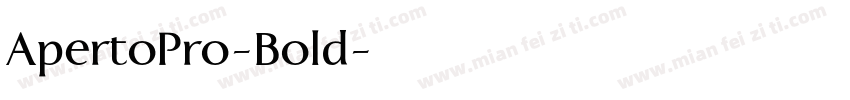 ApertoPro-Bold字体转换