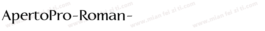 ApertoPro-Roman字体转换