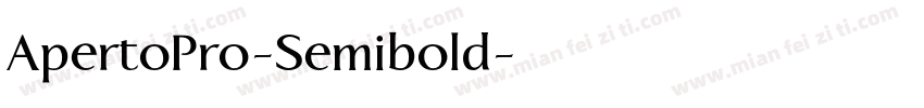 ApertoPro-Semibold字体转换