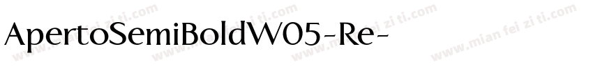 ApertoSemiBoldW05-Re字体转换