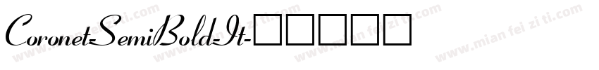 Coronet-SemiBold-It字体转换