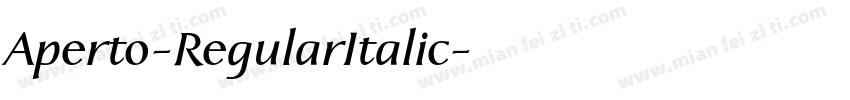 Aperto-RegularItalic字体转换