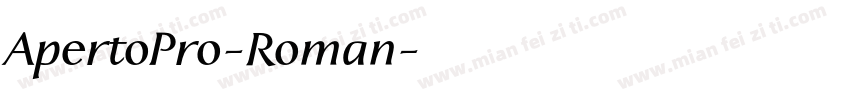 ApertoPro-Roman字体转换