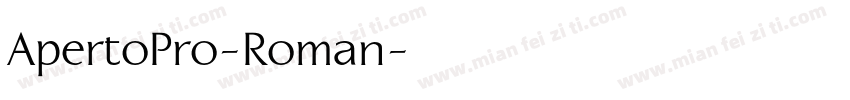ApertoPro-Roman字体转换