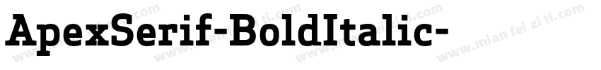 ApexSerif-BoldItalic字体转换